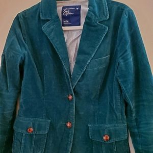 AEO Teal Corduroy Blazer